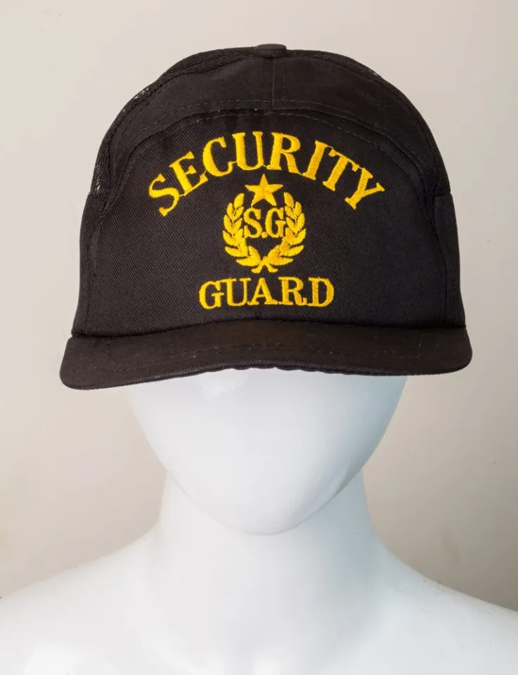 security guard uniform cap in black and navy