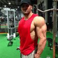 Plain Mens Running Vests Cotton Side Cut Off Sportswear Summer Gym Tank Tops Bodybuilding Sleeveless Shirt Fitness Clothing.