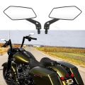 2pcs Motorcycle Rearview Mirror Rotating Side Mirrors Universal Scooter Mirrors for Harley Davidson Road King Glide Softail Dyna.