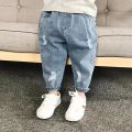 Boys Casual Jeans Children Denim Ripped Jeans Kids Trousers Toddler Girl Fall Clothes 2 3 4 5 Years Baby Harem Pants Baggy Jeans. 