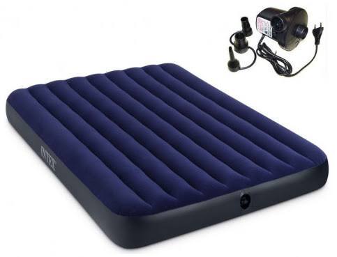Super Premium Intex Double(2 Person) Inflatable Air bed & Mattress with Electric Air Pump