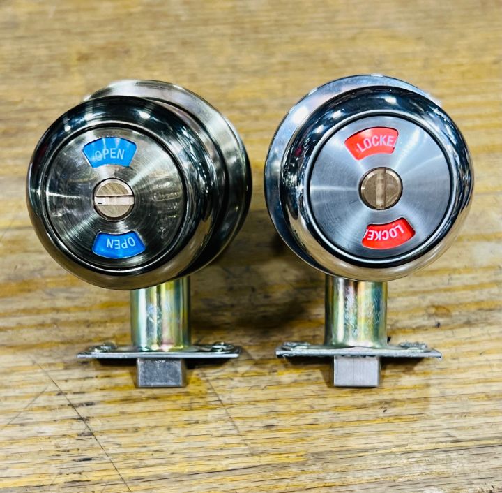 Round Lock Open Washroom Lock Round Lock with Indicator (Open/Locked) | Daraz.pk