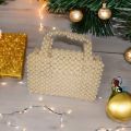 Hand Made Beaded Crystal Bag. 