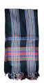 Traditional Soft Linen Balochi Dupatta - Black - 2.5 Meters. 