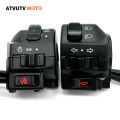 Universal Aluminum 7/8" 22mm Motorcycle Switches Handlebar Motorbike Horn Turn Signal Headlight Control Buttons.