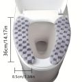 Thick and Warm Toilet Seat Cushion Cover - with Sticky Toilet Seat Cushion - Washable and Reusable Mat for Winter.