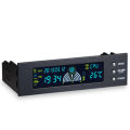 5.25 Inch 12V PC Computer Fan Controller 3 Fan Speed Controller Temperature Sensor LCD Digital Display Front Panel For PC. 