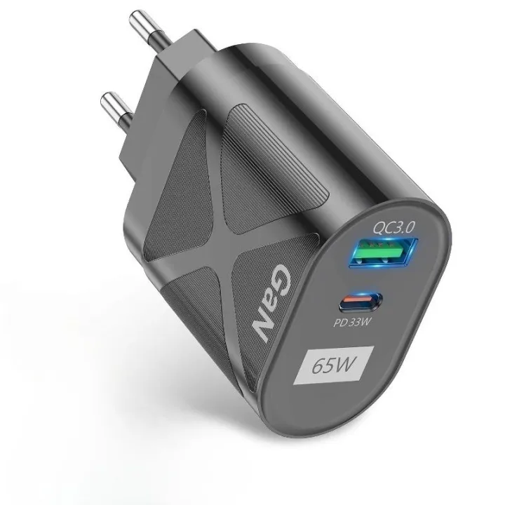 65W%20GaN%20Chip%20Super%20Fast%20Charging%206.6A%20each%20Port%20With%20PD%2033W%20Type%20C+QC%203.0%20USB%20Dual%20Port%20Charging%20Head%20Universal%20Adapter%20-%20Image%202