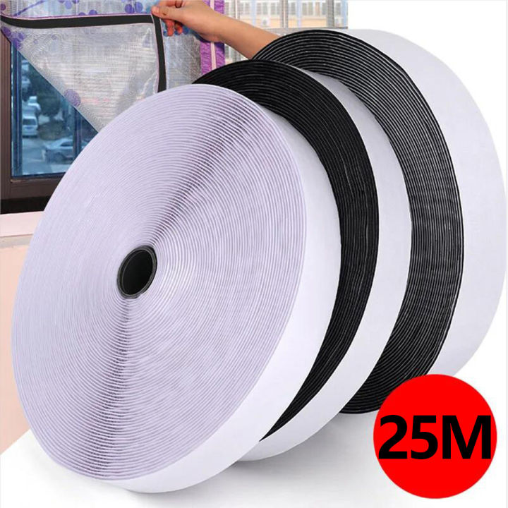 Self-Adhesive Hook And Loop Tape – 5 Meter Black, 20MM Wide, Strong Nylon Strap For DIY Crafts, Fabric & Repairs