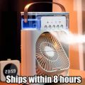 Portable Fan Air Conditioners USB Electric Fan LED Night Light Water Mist Fun 3 in 1 Air Humidifie for Home. 