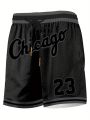 NO.23 Black Basketball Shorts Summer Breathable Loose Y2K Oversized Leisure Suitable Fitness Exercise Training Shorts Moto.