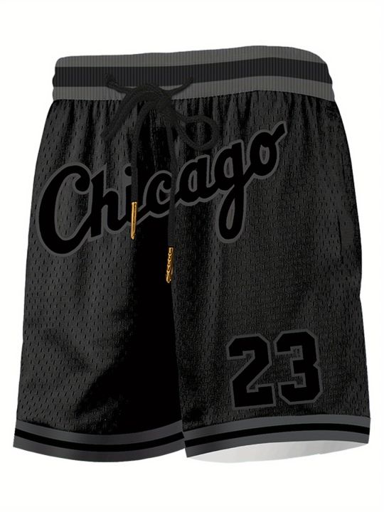 NO.23 Black Basketball Shorts Summer Breathable Loose Y2K Oversized Leisure Suitable Fitness Exercise Training Shorts Moto