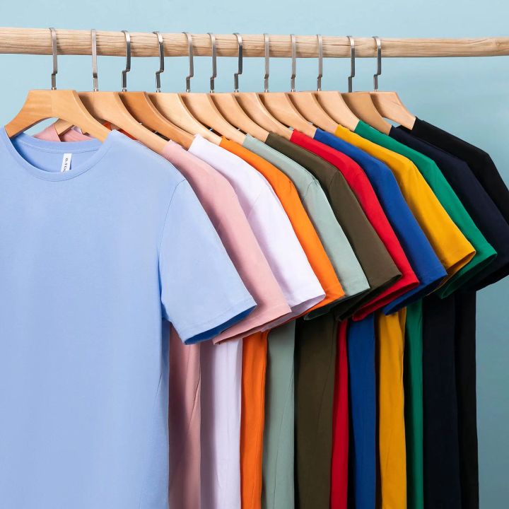 Export quality European standard men's Cotton T-Shirt Solid Color Short Sleeve Tops – Casual & Comfortable for Daily Wear