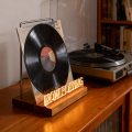 Now playing Vinyl Record Holder Light Up Vinyl Record Display Stand with Fingerprint-Proof Acrylic Albums, Warm White Light. 