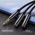 Vention Audio Splitter Cable 3.5mm Male to 2 Female Jack 3.5mm Mic Y Splitter Aux Cable for iPhone Laptop MP3 Headphone Splitter. 