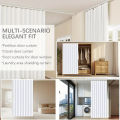 Ultra Thin Self-adhesive Curtain Track Set No Drilling Silent Sliding Rail Ceiling Or Wall Installation For Bathroom Cabinets Ro. 