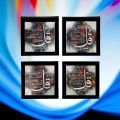 4 piece beautiful islamic calligrphy 4 Qul frame 6"×6" (4 qul frame). 