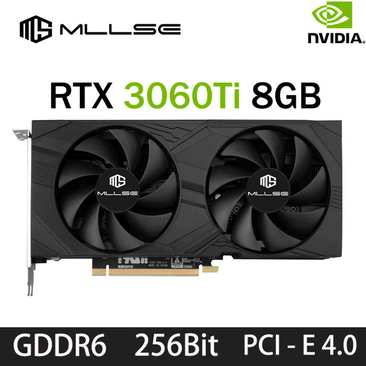 MLLSE RTX 3060Ti 8GB Graphics Card GDDR6 256Bit PCI Express 4.0 ×16 8Pin NVIDIA GPU Rtx 3060Ti Gaming Video Card Placa De Video