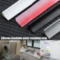 Bathroom Silicone Water Retaining Strip Shower Blocker Dam Flood Barrier Dry Wet Separation Kitchen Countertop Waterstop Strip. 