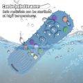 Novelty Silicone Simulation TV Remote Control Shape Soothing Toy Baby Food Grade Teaser Stick Children's Sensory Education Toys.