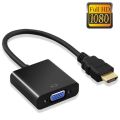 HD 1080P HDMI To VGA Cable Converter With Audio Power Supply HDMI Male To VGA Female Converter Adapter for Tablet Laptop PC TV. 