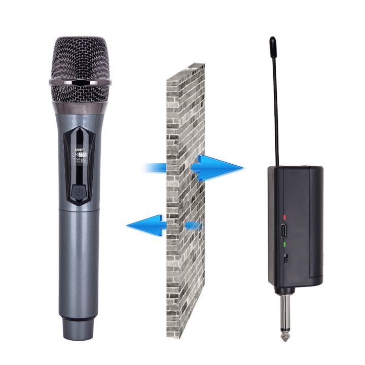 SHUPERD M12 Wireless Microphone, UHF Cordless Dual Handheld Dynamic Mic Set With Rechargeable Receiver Perfect for Live Sound & Stage Meeting Wedding