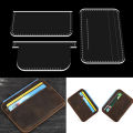 YOMDID 3PCS Mini Card Case Pocket Wallet Acrylic Making Template DIY Card Case Purse Acrylic Mold Leathercraft Stencil Supplies. 