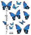 Fairy Butterfly Wings Shiny Tattoo Sticker Waterproof Eyes Face Hand Body Art Fake Tattoos For Women Makeup Dance Music Festival. 