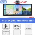 Portable 11.3 inch Car DVR 4K 360° Rotating Camera Wireless Carplay Android Auto Dash Cam Video Recorder Car Intelligent Screen. 