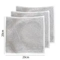 10pcs Magic Dishcloth - Silver Wire Cleaning Kitchen Cloth with Thickened Microfiber & Built-in Sponge Steel Wire Ball.
