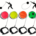 Basketball Wrist Bouncing Ball, High Elasticity Hand Throw Training Ball, Wristband Kit, Outdoor Activity Props.