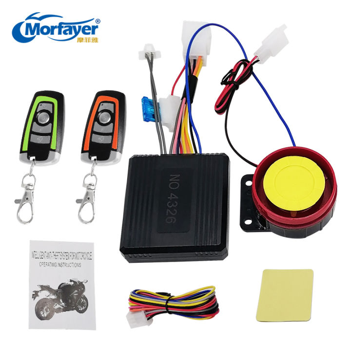 Motorcycle Keyless Remote Universal Motorcycle Anti-theft 125db Engine Start Remote Control Key ...