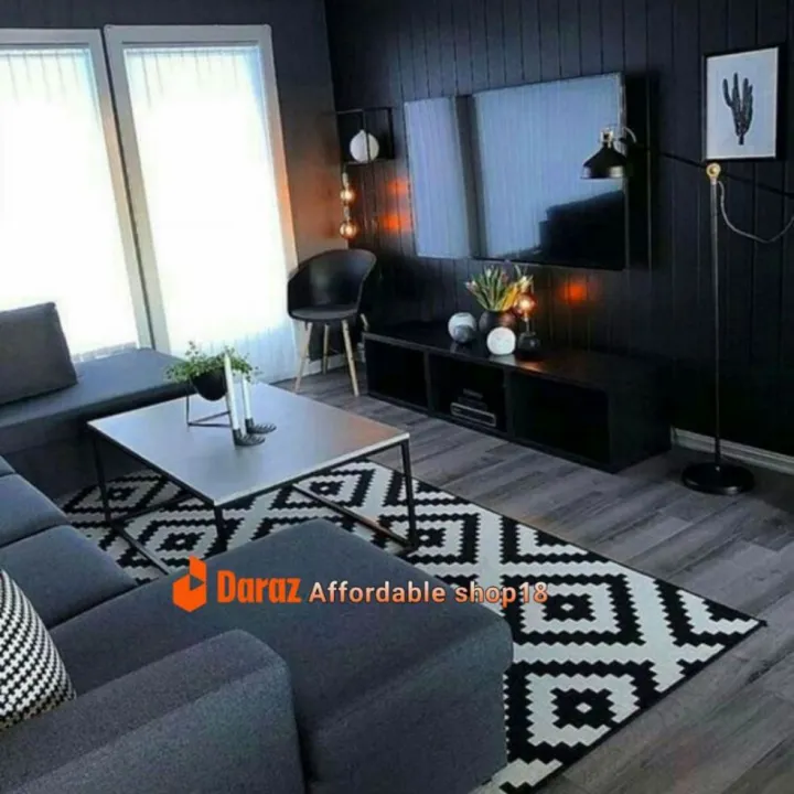 Floor%20Mat%20for%20Indoor%20Outdoor%20Rug%202.5ft%20by%206ft%20,%20Chitai%20Mat%20,%20High%20quality%20Stylish%20Floor%20Rug%20black%20and%20white%20square%20-%20Image%208