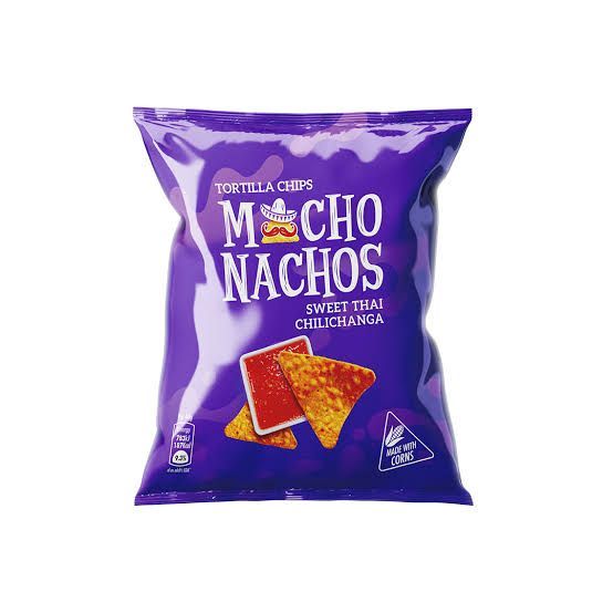 Macho Nachos Sweet Thai Chilichanga Tortilla Chips 32g pack of 2