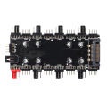 12V 4Pin/5V 3PIN 1 To 8 Multi Way Splitter ARGB/RGB PWM Fan Hub LED Light Strip Controller Addressable RGB Lighting PCB Splitter. 