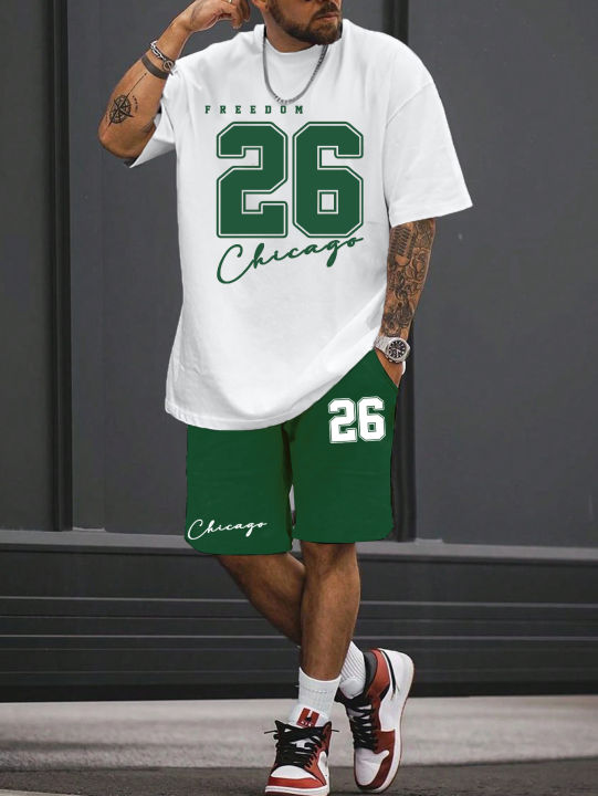 2025%20summer%20new%20men's%20T-shirt%20shorts%20set%20sunglasses%20bear%20print%20short%20sleeved%20round%20neck%20T-shirt%20summer%20casual%20outdoor%20comfortabl%20-%20Image%202