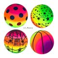 6Inflatable Summer Beach Ball Pool Swim Rubber Rainbow Beach Volleyball Garden Game Net Kids Toy. 