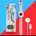 T800 Watch 8 Ultra 1.99 inch Infinity Display Series 8 Full Touch Screen Bluetooth Call Pink Color Wireless Charging Smartwatch. 