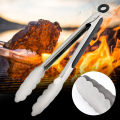 9/12/16 Inch Long Bbq Tongs Non-Slip Handle Stainless Steel Fried Barbecue Clip Salad Bread Clamp Kitchen Tools Meat Food Clip. 