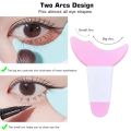Silicon reusable eyes makeup guide tool eyeliner applicator tool multifunctional silicon eyeliner aid eyeliner applicator eyelashes mascara guard eyeshadow applicator pads eyes beauty makeup tool for girls. 