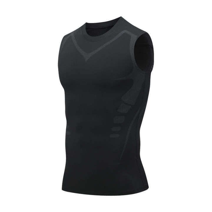 Sports%20Vest%20Men's%20Running%20Short-sleeved%20Quick-drying%20Sleeveless%20Ice%20Silk%20T-shirt%20Basketball%20Training%20Fitness%20Clothes%20Summer%20Thin%20-%20Image%204