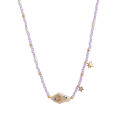 Natural moon and star purple beaded chain, fresh and elegant, fashionable accessory. 