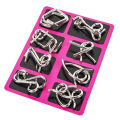 8 Pcs Metal Wire Puzzle Set, Brain Teaser IQ Logic Games for Adults, Challenging Montessori Mind Puzzles for Focus & Skill Train.