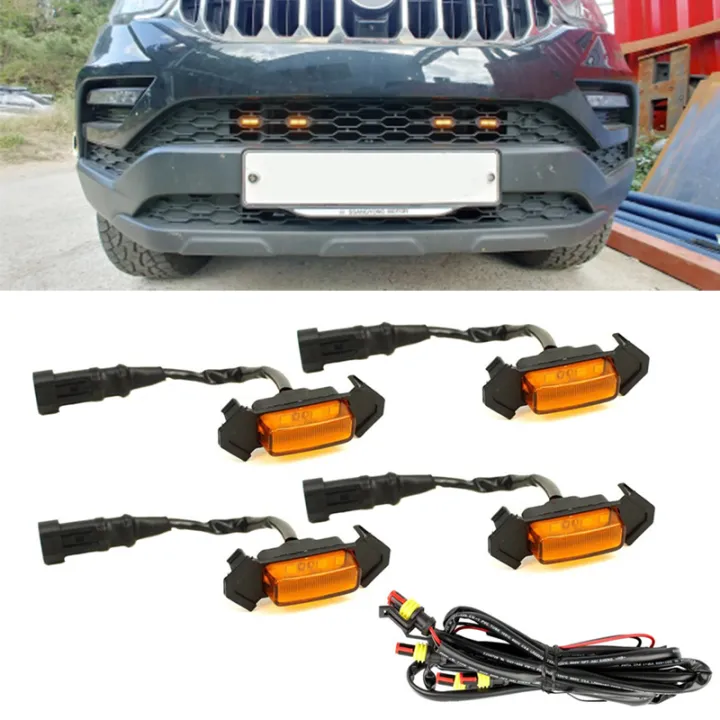 4pc%20Set%20Amber%20White%20Front%20Grille%20Lighting%20Kit%20For%202016-up%20Toyota%20Tacoma%20W/TRD%20for%20JEEP%20Wrangler%20JL%20-%20Image%206
