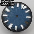 GRAMOCK 29mm NH35 Dial Sterile Watch Dial C3 Green Luminous Fit NH35 Automatic Movement 3.0 O'Clock Crown 3.8 O'Clock Crown. 