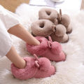 Winter Warm Home Fur Boots Womens Indoor Home Rabbit Shoe Furry Ears Footwear Indoor Bedroom Flat Heels Fluffy Ankle Boots. 