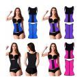 Dlmeda Waist Trainer Bodysuit for Women Tummy Control Full Body Shaper Open Bust Shapewear Thigh Slimmer Corset (Color : Purple, Size : S.). 