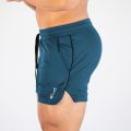 GITF Mens Gym Training Shorts Men Sports Casual Clothing Fitness Workout Running Grid Quick-Drying Compression Shorts Athletics.
