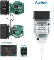 INPA K+CAN K+DCAN Connecting Automotive Code Cable Scanner with Switch OBD2 USB Interface for BMW Diagnostic Tools. 