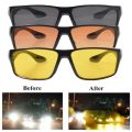 Car Night Vision Goggles Anti-Glare Sunglasses UV Protection Eyewear Enhanced Light Motorcycle Driving Glasses Car Accessries.